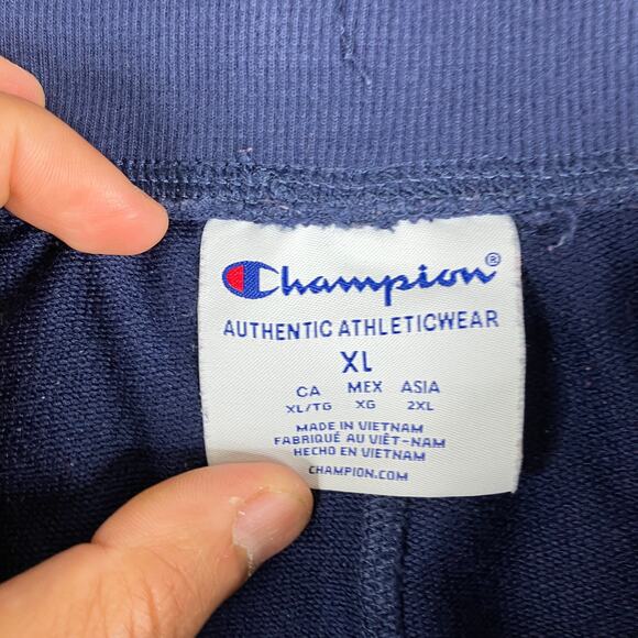 Champion Pants Mens XL Navy Blue Jogger Athletic Side Stripe Stretch Casual - Picture 6 of 10